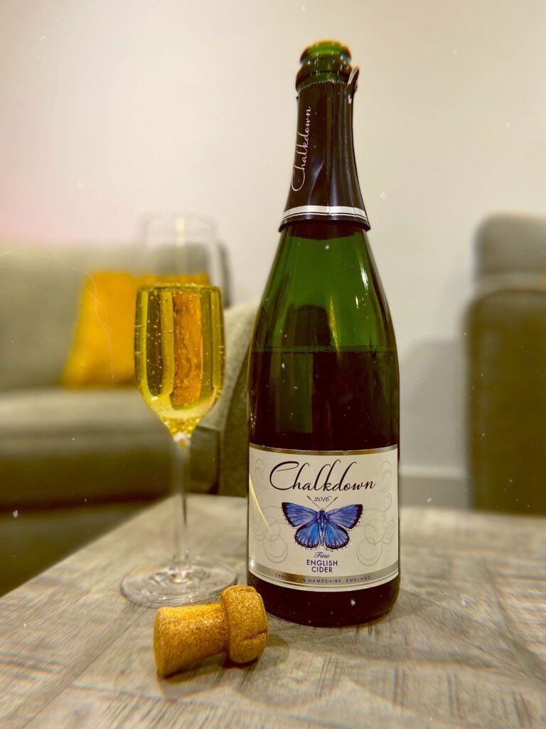 Image of a bottle of sparkling cider