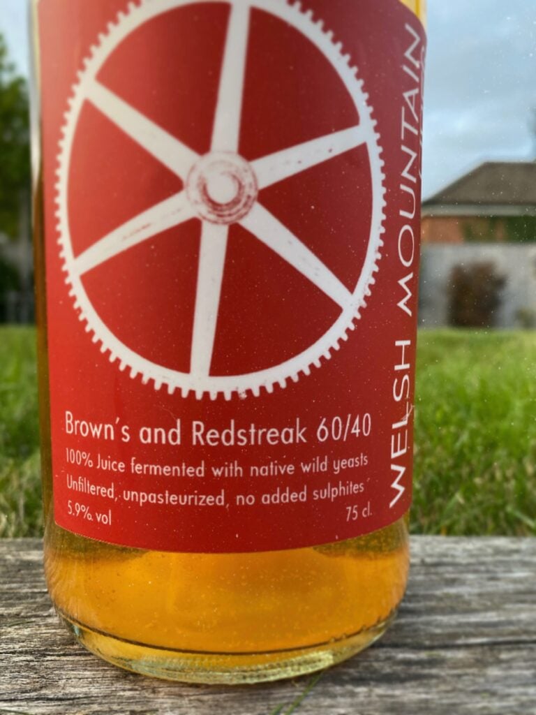 Image of a bottle of natural English cider