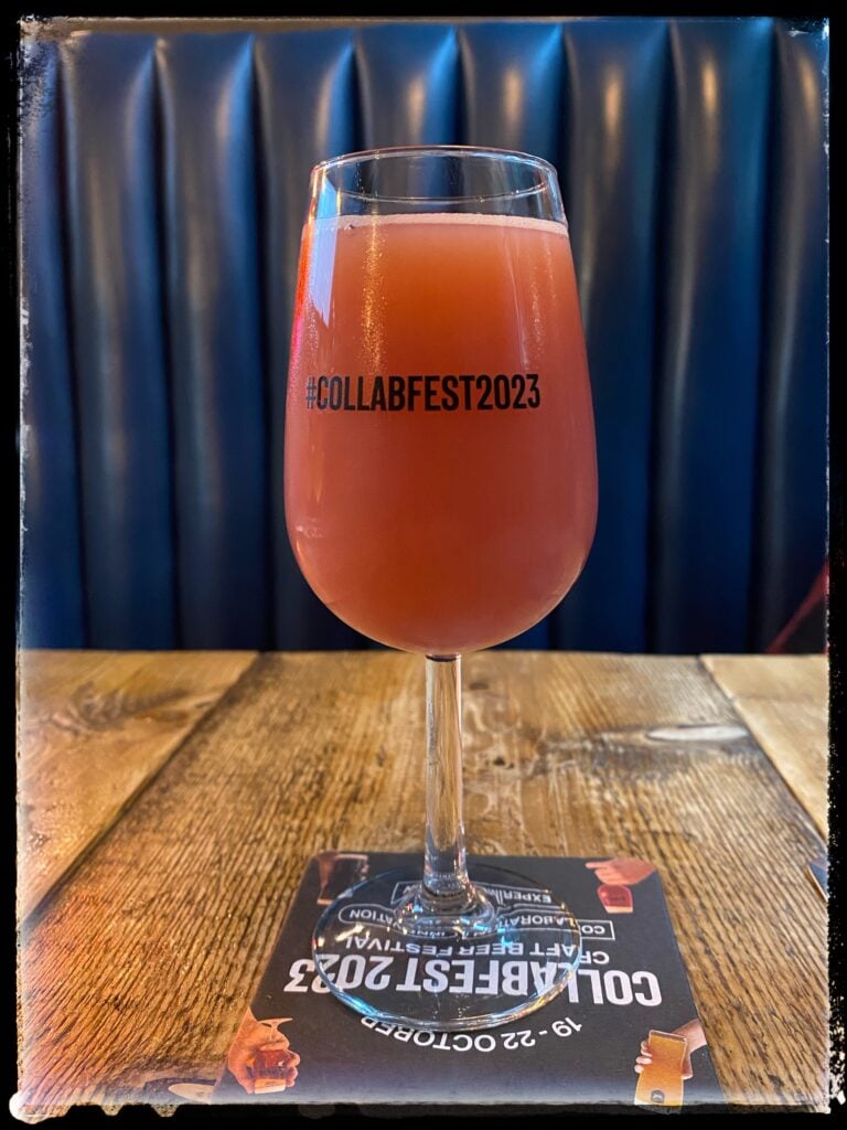 Image of a craft beer glass on a table