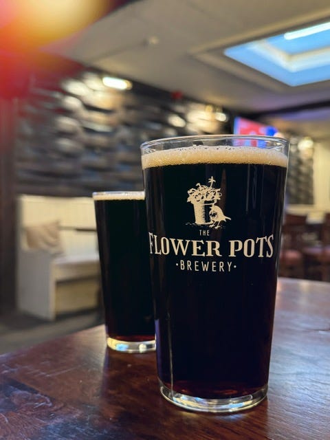 Image of two pints of porter