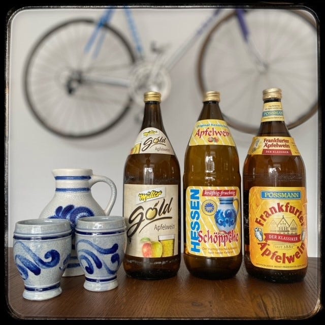 Image of three bottles of German supermarket cider