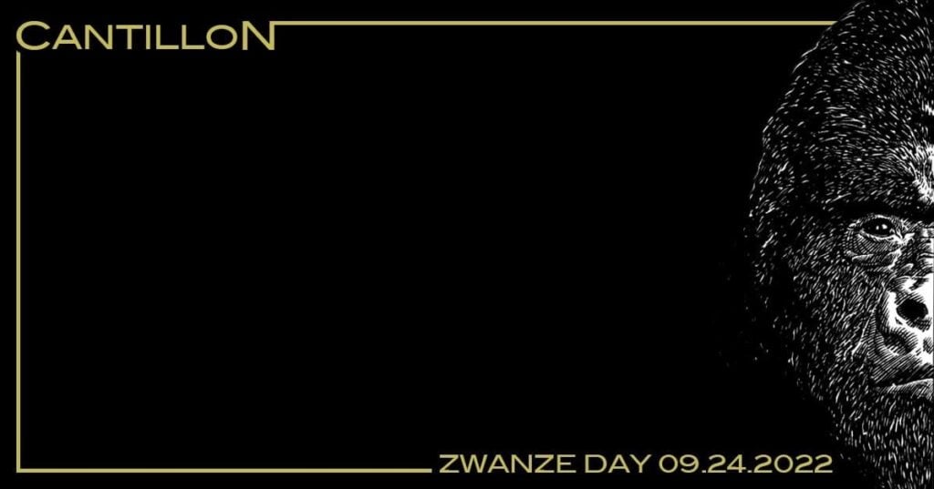 Image of the 2022 poster for Zwanze Day showing a gorilla