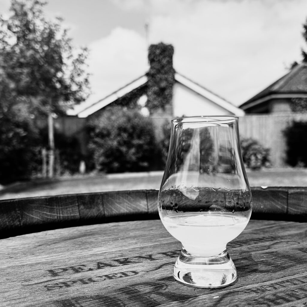 Image of a Glencairn glass with Ouzo 